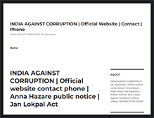 Tablet Screenshot of indiaagainstcorruption.info